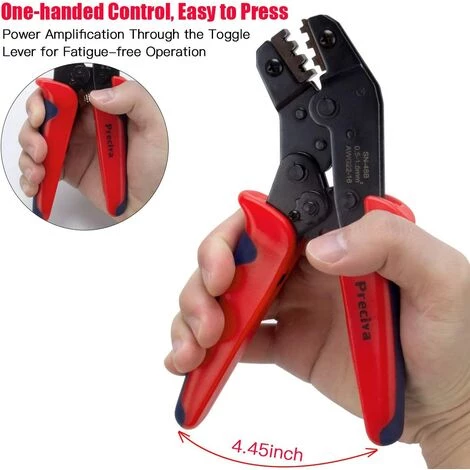 MEZHENG Pince à Sertir, 600 Terminals Sertissage Wire Crimpers Support 0.5-1.5mm2, Pinces Professionnelles Outil à Sertir (Rouge) – Image 5