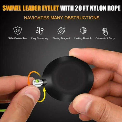 CARILLONSàVENT Extracteur De Fil MagnéTique,Carivent Outil D'Extraction De Fil MagnéTique, Enfile-Aiguille MagnéTique, Tire-CâBle MagnéTique, Kit D'Enfilage D'éLectricien Pour La Maison L'ExtéRieur(1 Ensemble) – Image 3