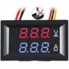 HEGUYEY 3 Pc 0,28 "Ampèremètre Voltmètre LED, Multimètre Numérique Rouge Et Bleu Affichage Testeur De Courant De Tension, DC 0 100V 10A Détecteur Tension Compteur De Courant Panneau Ampère Volt Jauge