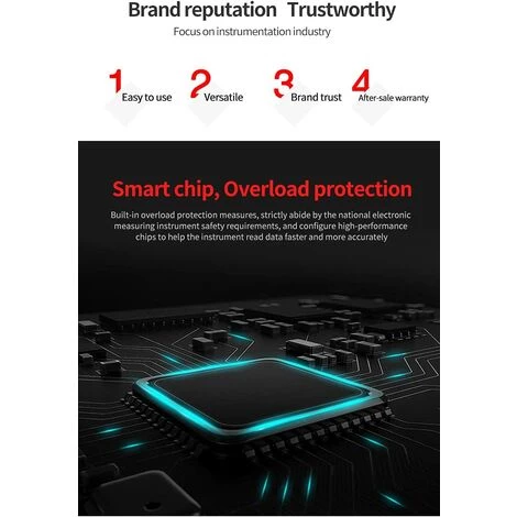 BENOBBY KIDS UT210E True RMS AC/DC Mini Clamp Mètres W/Testeur De Capacitance – Image 4