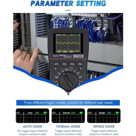 BENOBBY KIDS ET828 Multimètre à Oscilloscope Numérique Intelligent 2 En 1,avec Bande Passante De 1 MHz Taux D'échantillonnage – Image 2