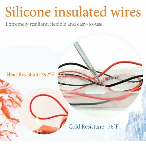 DECKON Sondes De Multimètre, Kit De Test En Silicone Souple Pour électricien, Cordons De Mesure Cat III 1000V Avec Pinces Crocodiles Et Sonde à Aiguille – Image 2