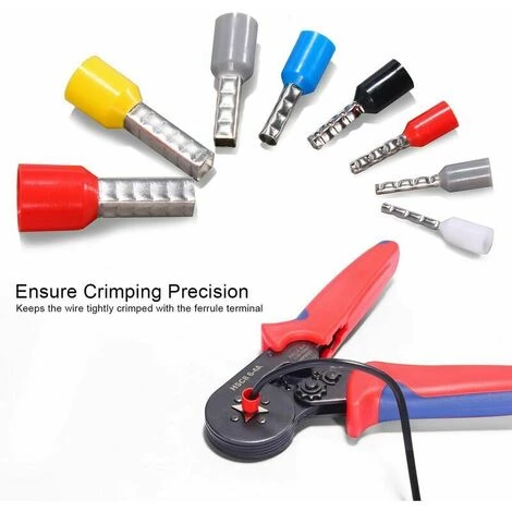 Dontodent Pince à Sertir Sur 4 Côtés 1200 Embouts De Câblage Pince Sertissage Cosses Outils 0.25–10 Mm² Electricien Professionnel – Image 3