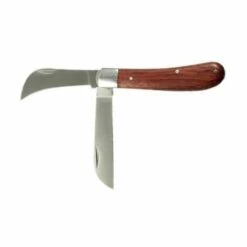 E-ROBUR COUTEAU D'ÉLECTRICIEN 2 LAMES MANCHE EN BOIS - 424005