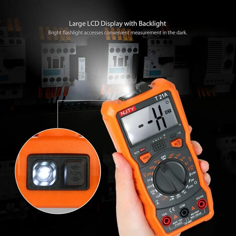 THSINDE THSIDNE Mini Multimètre Numérique Sans Contact 1999 Comptes, Avec Adsorption Magnétique LCD Rétro-éclairé Et Lampe De Poche, T21A – Image 2