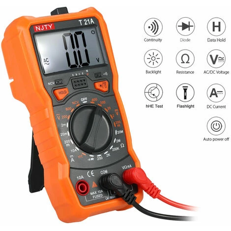 THSINDE THSIDNE Mini Multimètre Numérique Sans Contact 1999 Comptes, Avec Adsorption Magnétique LCD Rétro-éclairé Et Lampe De Poche, T21A – Image 3