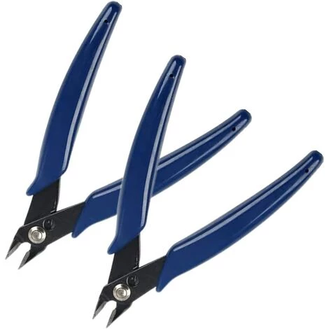 Lot De 2 Pince Coupante Fil 13cm Pince Coupe Cable Latérales Avec Un Couvercle De Protection Pince à Denuder Diagonale Acier Léger Poignée De Revêtement PVC Ergonomique Pour Coupe Fil Bricolage Bijoux 56Vingt