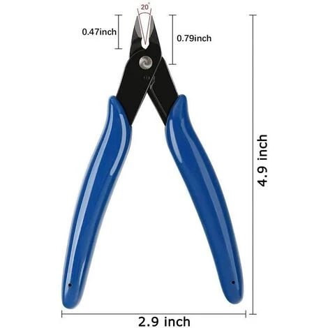 Lot De 2 Pince Coupante Fil 13cm Pince Coupe Cable Latérales Avec Un Couvercle De Protection Pince à Denuder Diagonale Acier Léger Poignée De Revêtement PVC Ergonomique Pour Coupe Fil Bricolage Bijoux 56Vingt – Image 5