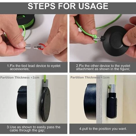 Extracteur De Fil MagnéTique,Outil D'Extraction De Fil MagnéTique, Enfile-Aiguille MagnéTique, Tire-CâBle MagnéTique, Kit D'Enfilage D'éLectricien Pour La Maison L'ExtéRieur(1 Ensemble) 56Vingt – Image 4