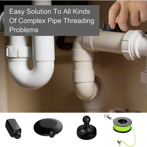 Extracteur De Fil MagnéTique,Outil D'Extraction De Fil MagnéTique, Enfile-Aiguille MagnéTique, Tire-CâBle MagnéTique, Kit D'Enfilage D'éLectricien Pour La Maison L'ExtéRieur(1 Ensemble) 56Vingt – Image 5