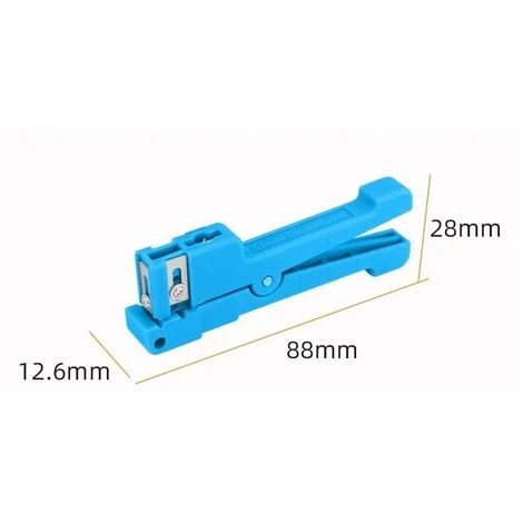 Câble Coaxial Gaine De Fibre Optique Dénudeur De Câble Coupe-câble Pince à Dénuder Outil De Dénudage L'industrie Pour Dénuder La Fibre Simplex Variété Câbles à Fibre (2 Pcs Bleu Et Gris) 56Vingt – Image 2