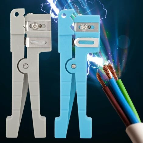 Câble Coaxial Gaine De Fibre Optique Dénudeur De Câble Coupe-câble Pince à Dénuder Outil De Dénudage L'industrie Pour Dénuder La Fibre Simplex Variété Câbles à Fibre (2 Pcs Bleu Et Gris) 56Vingt – Image 5