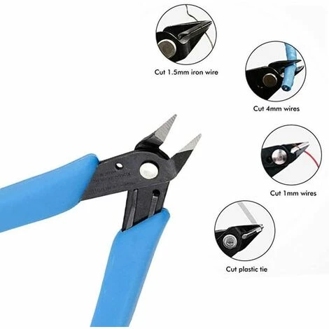 L'FLANEUR Pince Coupante Diagonale Pince Coupante Cisaille Pour Cable électrique, Precision Electrical Wire Cable Cutter Mini Pince Coupante Diagonal Side Cutter Flush Cutter, Lot De 2 ANEUR – Image 3