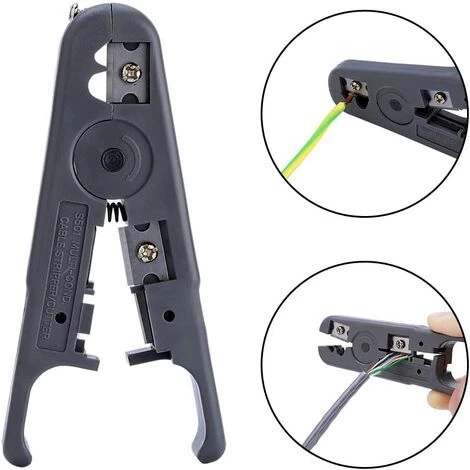 OSQI Pince à Dénuder, Pince à Dénuder, Pince à Dénuder, Outil De Dénudage De Câble Coupe-fil De Câble Dénudeur UTP, STP, Câble Réseau Câble De Communication De Données – Image 3