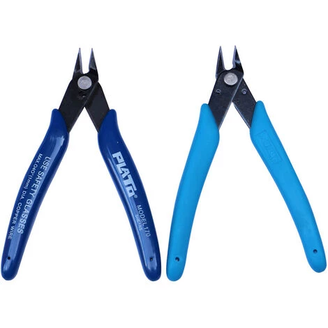 CATHERINE 2PCS Coupe-fil Excentrique à Bouche Inclinée, Outil D'électricien Modèle Pince Ciseaux, (170 Pinces, Bleu Foncé) – Image 3