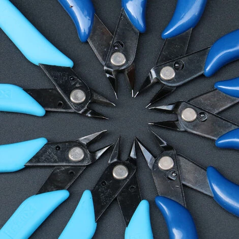 CATHERINE 2PCS Coupe-fil Excentrique à Bouche Inclinée, Outil D'électricien Modèle Pince Ciseaux, (170 Pinces, Bleu Foncé) – Image 4