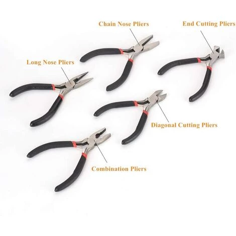BAICCCF Pince Coupante Et Tenaille Mini Pince à Bec De Chaîne, 4,5 Pouces/11,5 Cm CR-V Pince De Précision Multifonction Dénudeur Outil De Fabrication De Bijoux à Main Pince à Fil Plat Pour Perles – Image 3