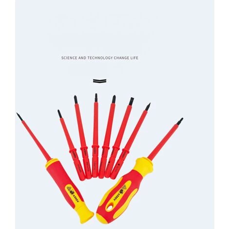 DONTODENT Lot De Tournevis Isolés 10 Pièces Tournevis Électricien, Jeu De Tournevis Isolés Multifonctions – Image 2