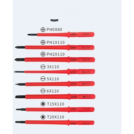 DONTODENT Lot De Tournevis Isolés 10 Pièces Tournevis Électricien, Jeu De Tournevis Isolés Multifonctions – Image 4