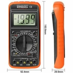 KAEJYIUT Multimètre Numérique Portatif à Affichage LCD, True RMS, Courant AC Et DC, Voltmètre, Testeur De Transistor, Ohm, Diode De Condensateur