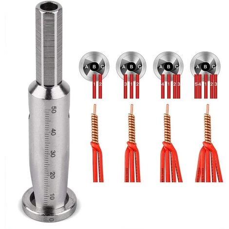 MONLY Outil De Torsion De Fil électrique - Accessoires Pour Perceuse électrique - Outil à Dénuder (argent)