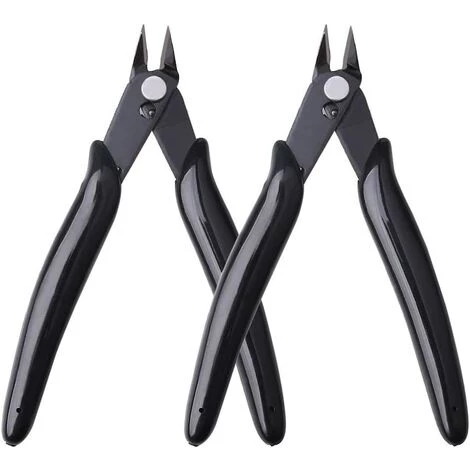 Pinces Coupantes De Côté, Yuanzi 2 Pcs Pinces Coupantes Cisaille Précision Diagonale Pour Câble Électrique, Bijoux (Noir),Adélala