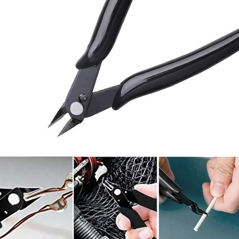 Pinces Coupantes De Côté, Yuanzi 2 Pcs Pinces Coupantes Cisaille Précision Diagonale Pour Câble Électrique, Bijoux (Noir),Adélala – Image 4
