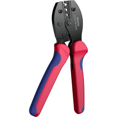 OCXIN Pince à Sertir Solaire Pince à Sertir PV Connexion à Cliquet 26-10 AWG Pour Connecteurs Solaires 2.5-6mm² Panneau Solaire Câble PV