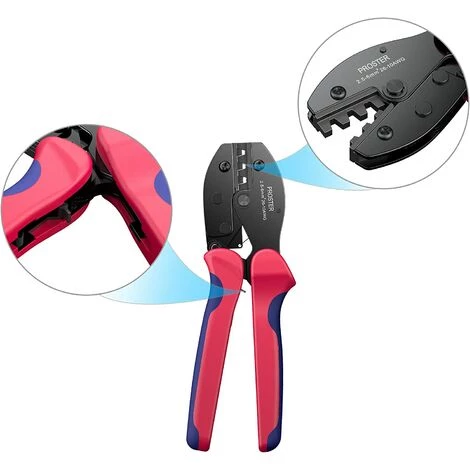 OCXIN Pince à Sertir Solaire Pince à Sertir PV Connexion à Cliquet 26-10 AWG Pour Connecteurs Solaires 2.5-6mm² Panneau Solaire Câble PV – Image 3