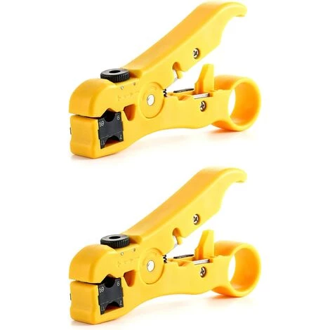 HELLO KITTY BAIN Coupe-câble, Outil Coupe-câble/dénudeur Universel 2 Pièces Pour Câbles Coaxiaux RG59, RG6, RG7 Et RG11, Catégorie Câble-CAT6 CAT5 CAT3