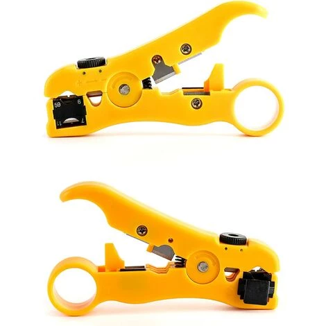 HELLO KITTY BAIN Coupe-câble, Outil Coupe-câble/dénudeur Universel 2 Pièces Pour Câbles Coaxiaux RG59, RG6, RG7 Et RG11, Catégorie Câble-CAT6 CAT5 CAT3 – Image 2