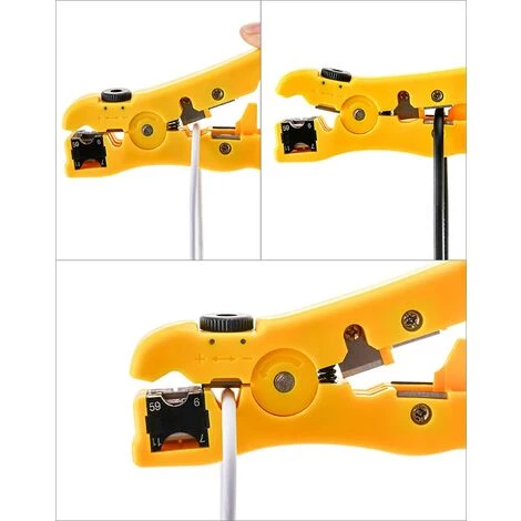 HELLO KITTY BAIN Coupe-câble, Outil Coupe-câble/dénudeur Universel 2 Pièces Pour Câbles Coaxiaux RG59, RG6, RG7 Et RG11, Catégorie Câble-CAT6 CAT5 CAT3 – Image 3