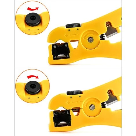 HELLO KITTY BAIN Coupe-câble, Outil Coupe-câble/dénudeur Universel 2 Pièces Pour Câbles Coaxiaux RG59, RG6, RG7 Et RG11, Catégorie Câble-CAT6 CAT5 CAT3 – Image 4