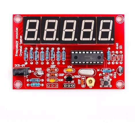 THSINDE DIY Numérique LED 1Hz-50MHz Cristal Oscillateur Fréquence Compteur Compteur Testeur Kit Outil