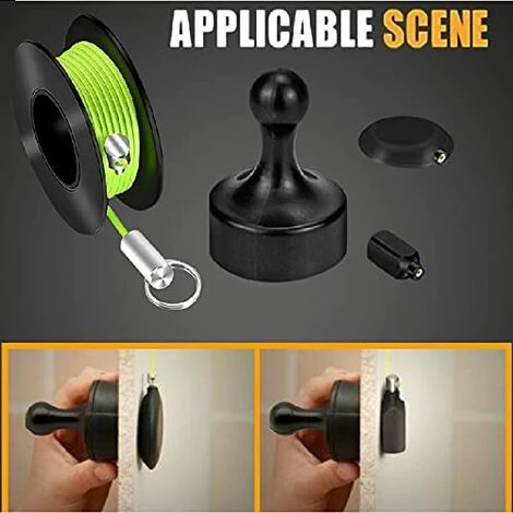 AOUGO Extracteur De Fil Magnétique, Extracteur De Câble Magnétique, Outils De Pêche De Câble électrique à Travers Le Mur, Système De Tirage De Fil Pour La Maison Et L'extérieur – Image 2