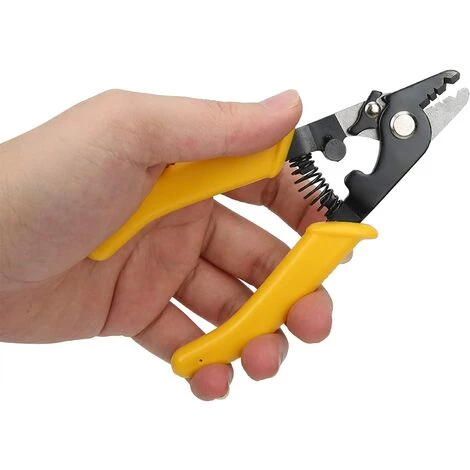 ENLENK Pinces à Dénuder, Coupe-câble D'électricien, Outils De Dénudage De Fibre Optique Durables à 3 Trous – Image 5