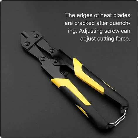 ENLENK Coupe-boulons De 8 Pouces Coupe-câbles Robustes De 215 Mm Cisailles à Ressort Avec Poignée Antidérapante Souple (Jaune) – Image 3