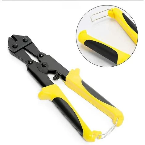 ENLENK Coupe-boulons De 8 Pouces Coupe-câbles Robustes De 215 Mm Cisailles à Ressort Avec Poignée Antidérapante Souple (Jaune) – Image 4