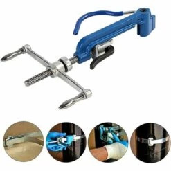AOUGO Pince à Cercler En Acier Inoxydable - Pince à Cercler à Bande Manuelle Pince à Vis Attaches De Câble Outil De Bande De Cerclage Très Tendu Pour Tendeur De Cerclage