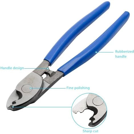 YIENJAOY AGILITY Pince à Dénuder 215 Mm Coupe-câble électrique Réglable Cisaille Câble électrique Outil De Coupe Pour Couper Les Câbles Gainés En Aluminium, Cuivre Et Plastique – Image 3