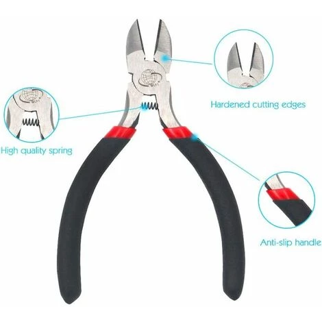 GRID COOL Pince Et Tenaille Ensemble De 5 Mini-pinces Outils à Main Professionnels Comprend Une Pince à Bec Effilé Pince De Poseur De Ligne Pince à Bec Rond Pince Coupante Diagonale – Image 5