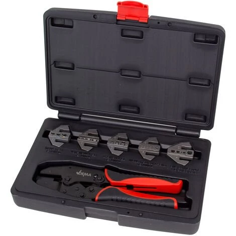 DEMA Pince à Sertir Pour Cosses électriques - Coffret 6 Pièces