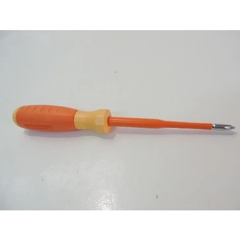 Tournevis Cruciforme Phillips 5X100mm Isolé 1000V Manche Bi-matière Lame Acier Chromé Decolletée PH1 DERANCOURT CRU5X100BD – Image 2